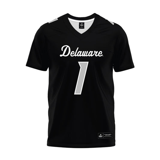 Delaware - NCAA Football : Nathan Evans - Black Premium Football Jersey-0