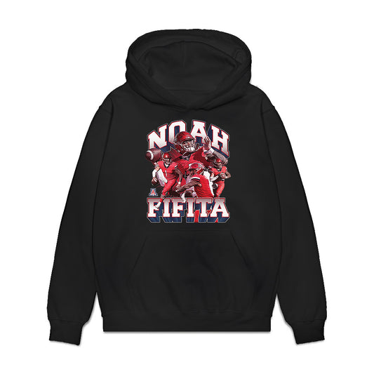 Arizona - NCAA Football : Noah Fifita - Collage Premium Hooded Sweatshirt-0