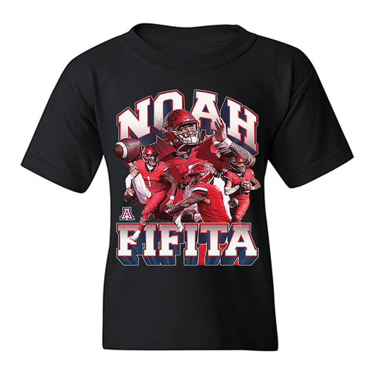 Arizona - NCAA Football : Noah Fifita - Collage Youth T-Shirt-0