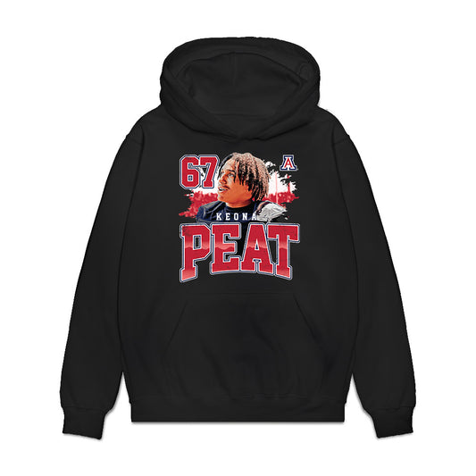 Arizona - NCAA Football : Keona Peat - Collage Premium Hooded Sweatshirt-0