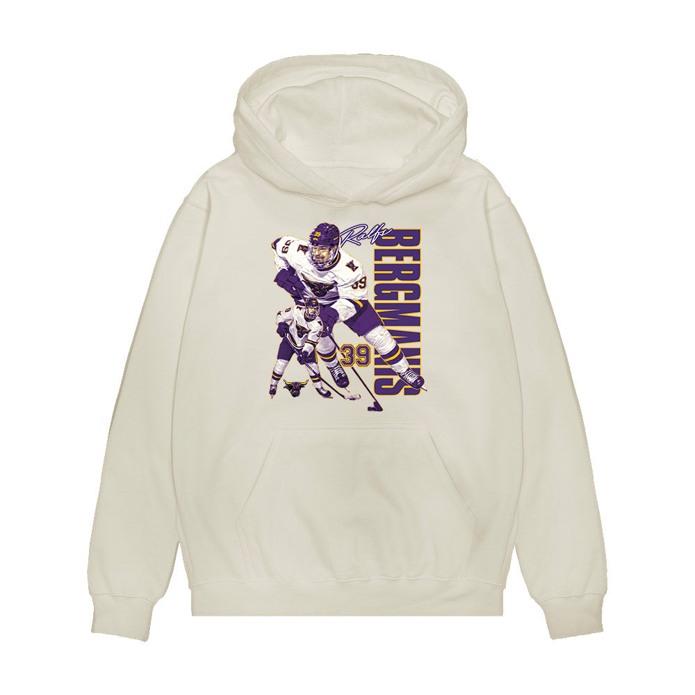 Minn. St. - NCAA Men's Ice Hockey : Ralfs Bergmanis - Collage Premium Hooded Sweatshirt-0