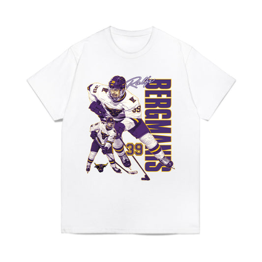 Minn. St. - NCAA Men's Ice Hockey : Ralfs Bergmanis - Collage Comfort Colors T-Shirt-0