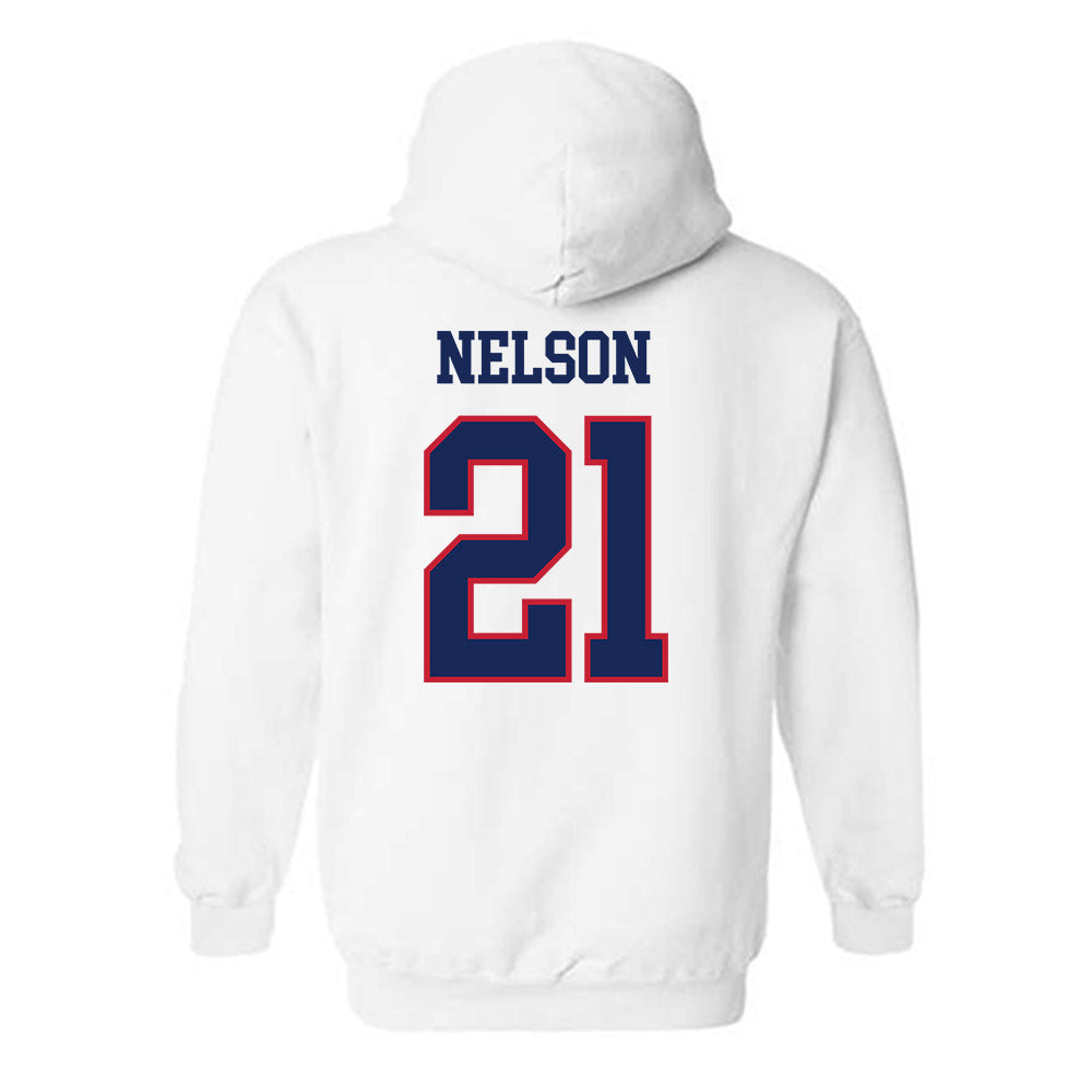 Arizona - NCAA Men's Basketball : Evan Nelson - Classic Shersey Hooded Sweatshirt-1