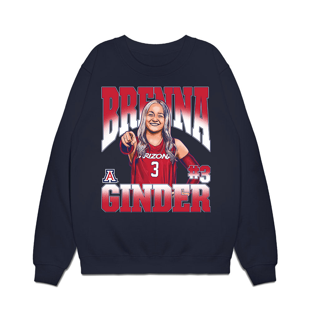 Arizona - NCAA Women's Volleyball : Brenna Ginder - Caricature Premium Crewneck Sweatshirt-0