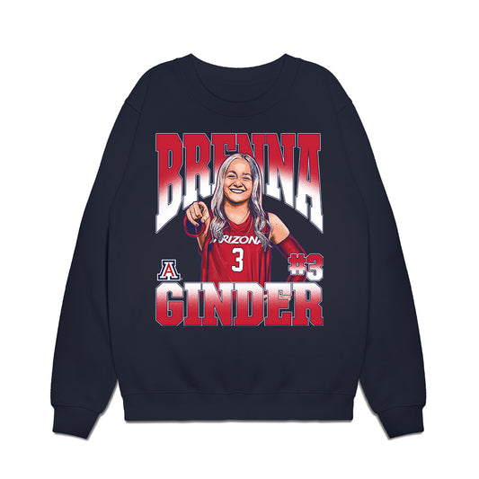Arizona - NCAA Women's Volleyball : Brenna Ginder - Caricature Premium Crewneck Sweatshirt-0