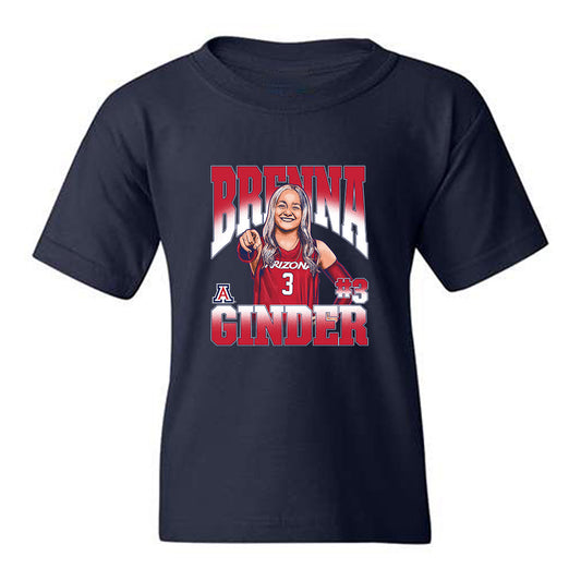 Arizona - NCAA Women's Volleyball : Brenna Ginder - Caricature Youth T-Shirt-0