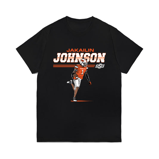 Oklahoma State - NCAA Football : Jk Johnson - Caricature Comfort Colors T-Shirt-0