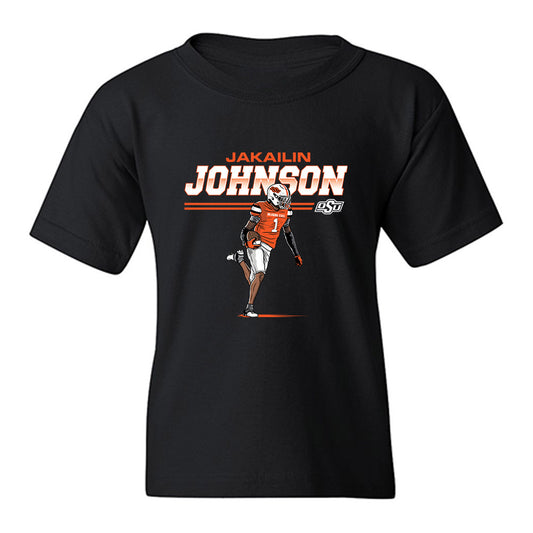 Oklahoma State - NCAA Football : Jk Johnson - Caricature Youth T-Shirt-0