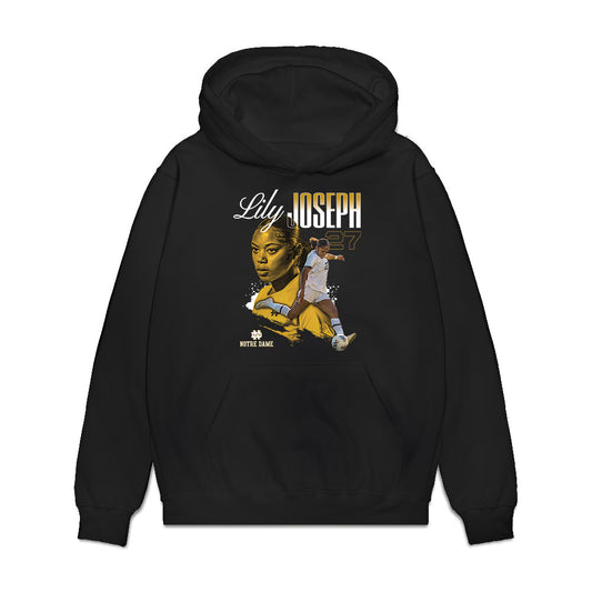 Notre Dame - NCAA Women's Soccer : Lily Joseph - Collage Premium Hooded Sweatshirt-0