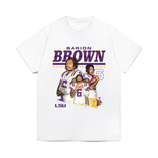 LSU - NCAA Football : Barion Brown - Collage Comfort Colors T-Shirt-0