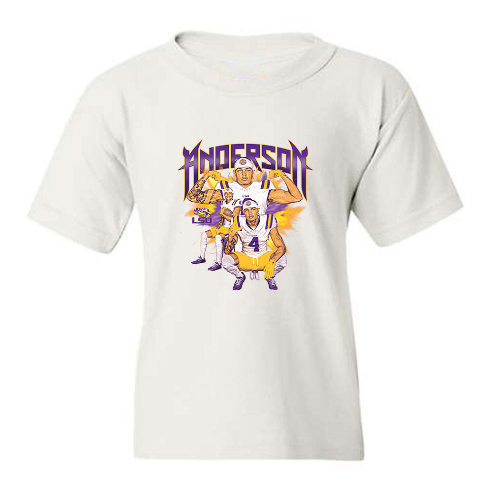 LSU - NCAA Football : Nic Anderson - Collage Youth T-Shirt-0