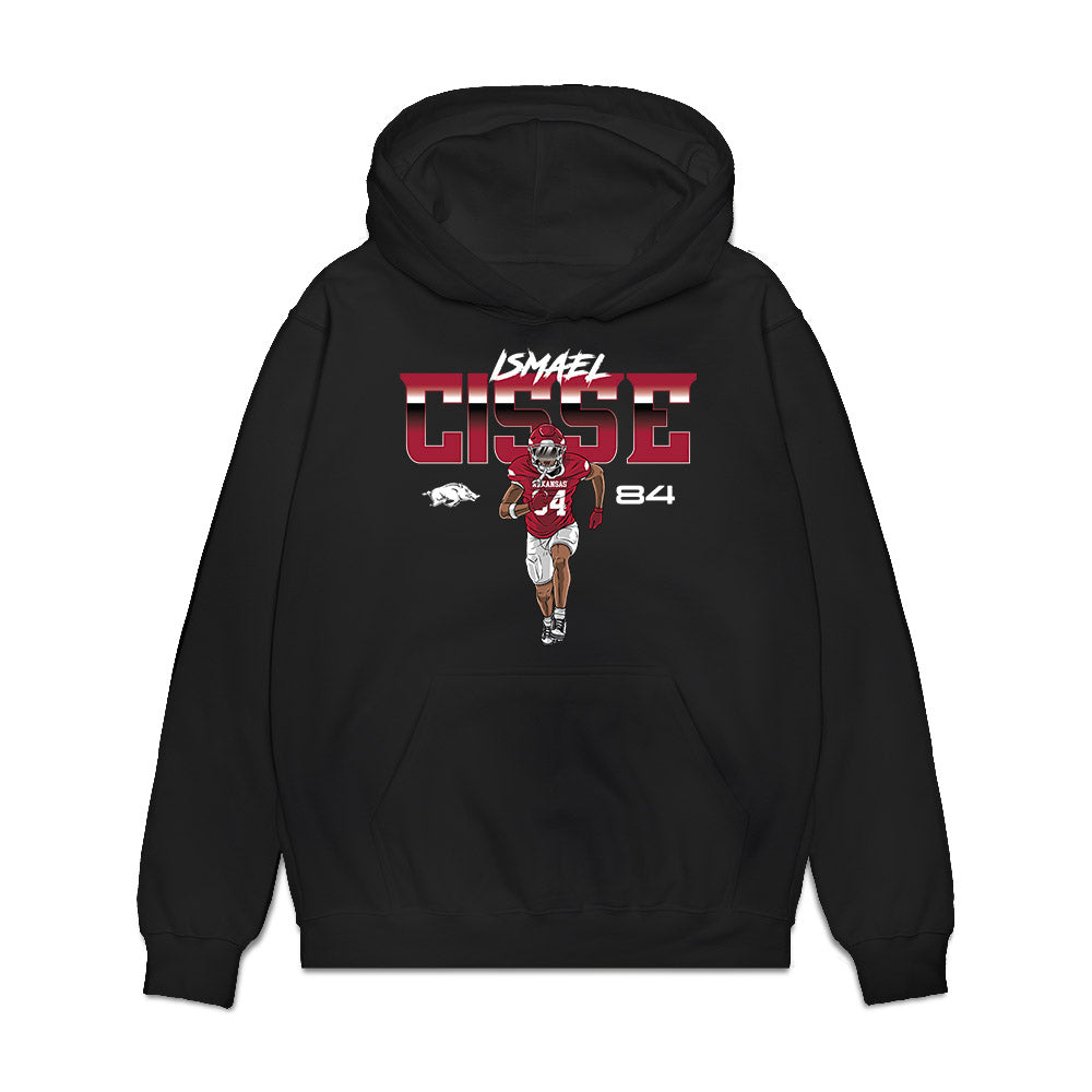Arkansas - NCAA Football : Ismael Cisse - Collage Premium Hooded Sweatshirt-0