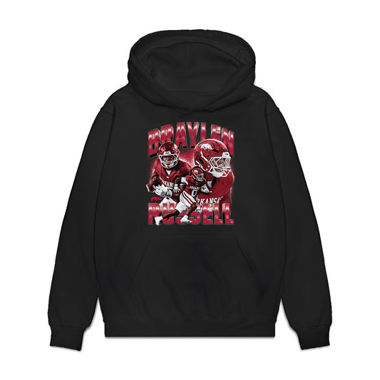 Arkansas - NCAA Football : Braylen Russell - Collage Premium Hooded Sweatshirt-0