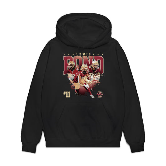 Boston College - NCAA Football : Lewis Bond - Collage Premium Hooded Sweatshirt-0
