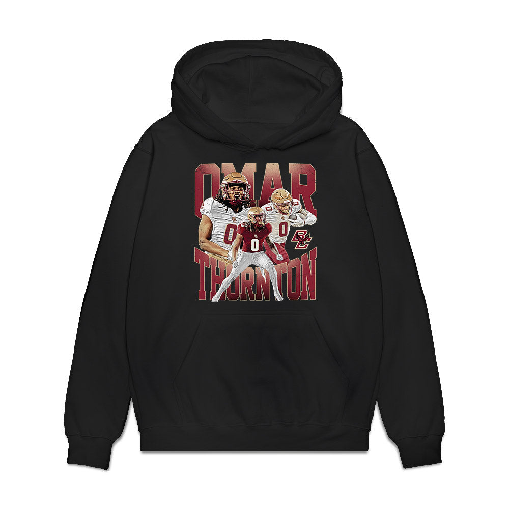 Boston College - NCAA Football : Omar Thornton - Collage Premium Hooded Sweatshirt-0