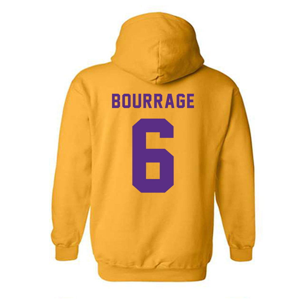 LSU - NCAA Women's Basketball : Divine Bourrage - Classic Shersey Hooded Sweatshirt-1