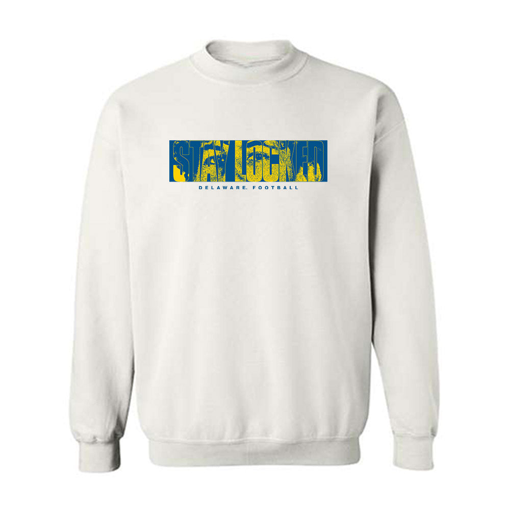 Delaware - NCAA Football : Dan Parisi - Stay Locked Crewneck Sweatshirt-0