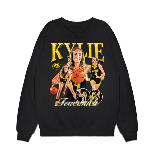 Iowa - NCAA Women's Basketball : Kylie Feuerbach - Collage Premium Crewneck Sweatshirt-0