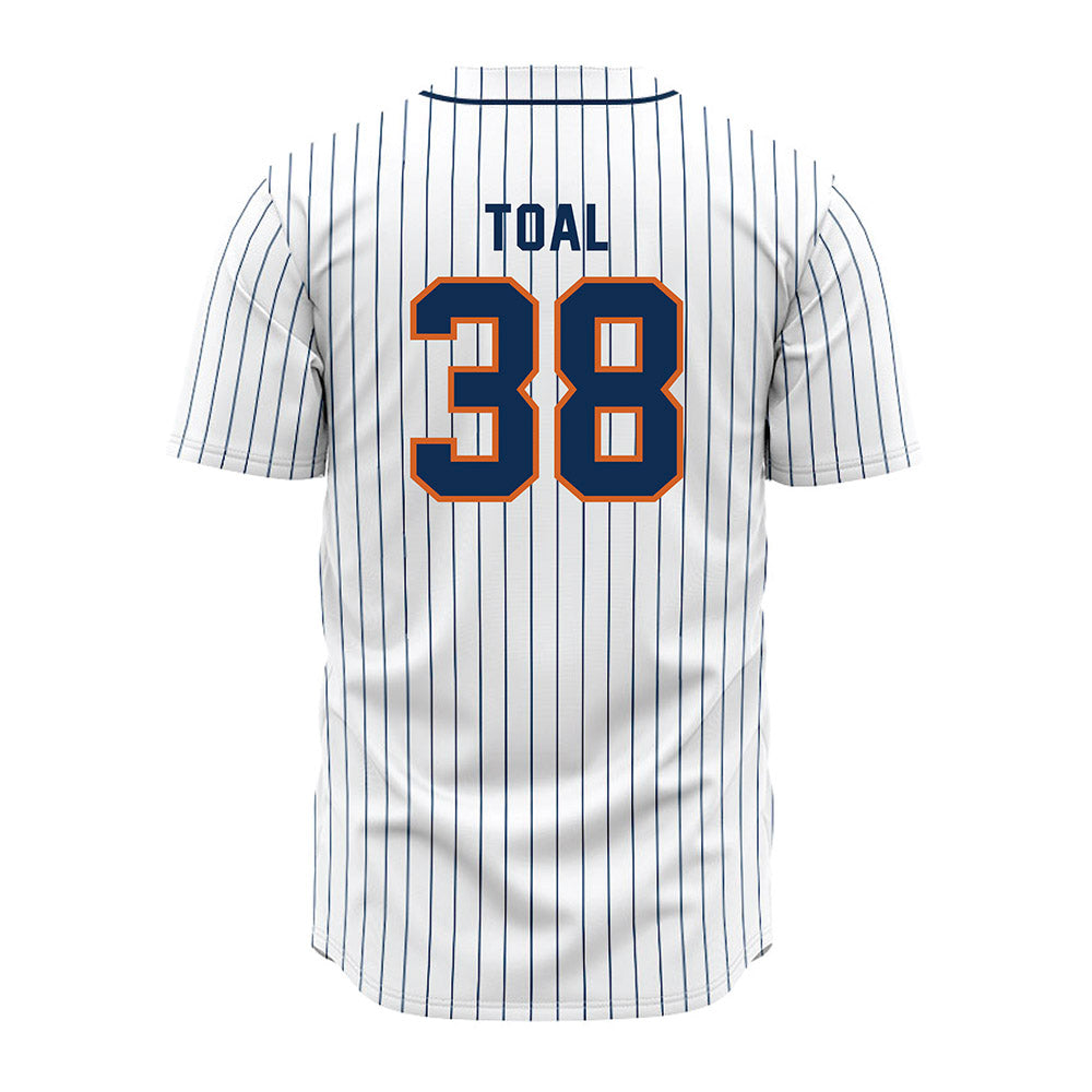 Wheaton IL - NCAA Baseball : Aidan Toal - White Pinstripe Jersey-1