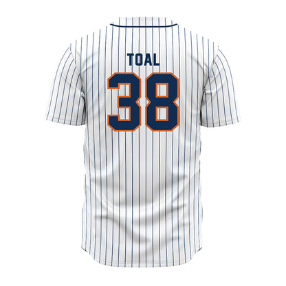 Wheaton IL - NCAA Baseball : Aidan Toal - White Pinstripe Jersey-1