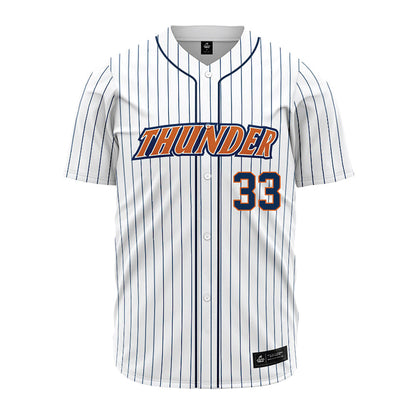 Wheaton IL - NCAA Baseball : JD Van Hook - White Pinstripe Jersey-0