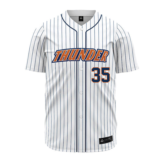 Wheaton IL - NCAA Baseball : Jack Mazurowski - White Pinstripe Jersey-0