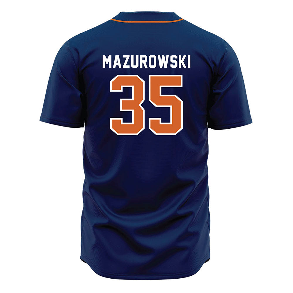 Wheaton IL - NCAA Baseball : Jack Mazurowski - Navy Jersey-1