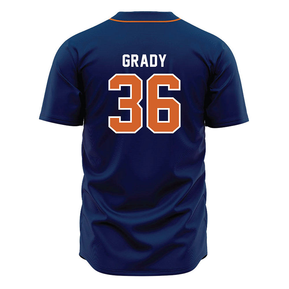 Wheaton IL - NCAA Baseball : Santana Grady - Navy Jersey-1