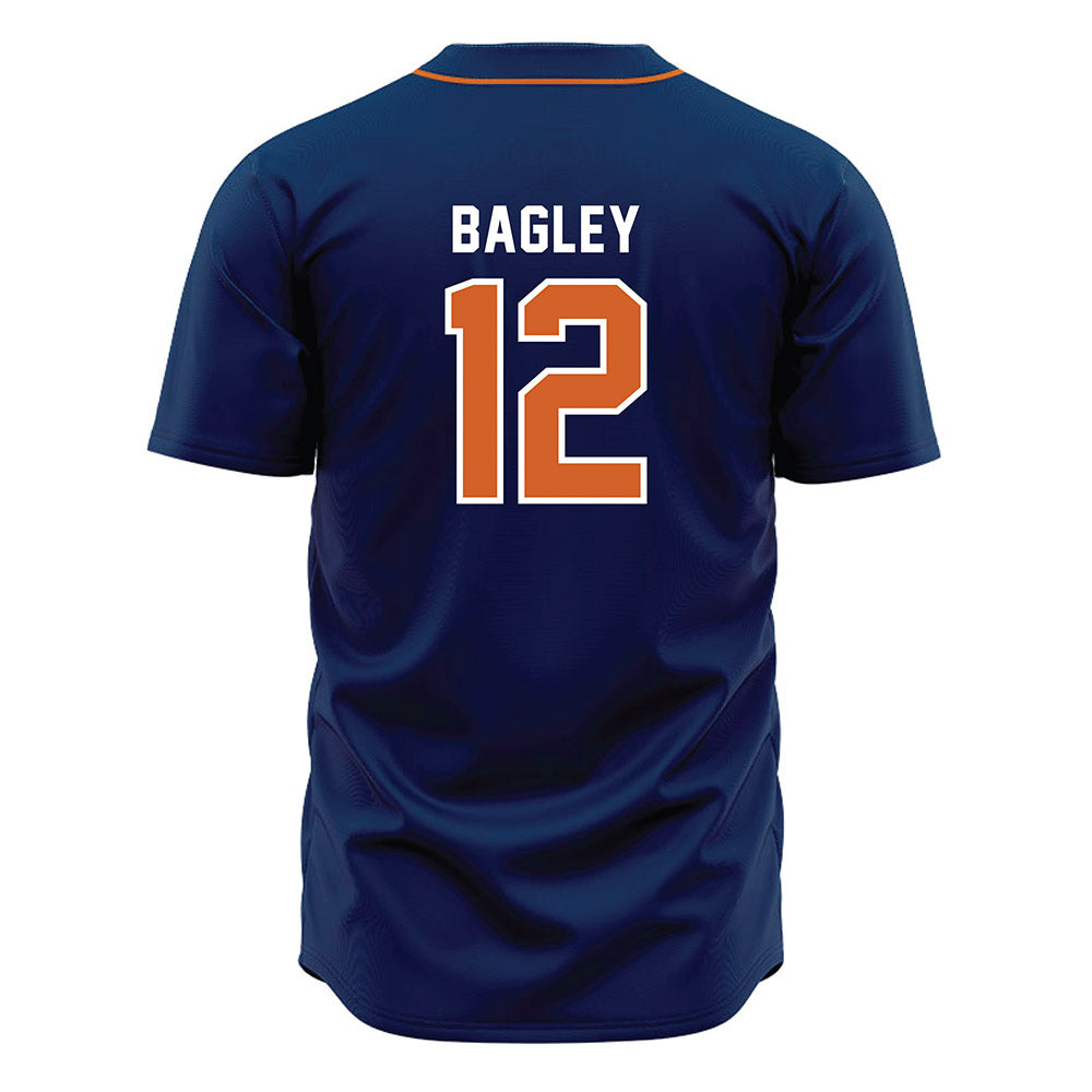 Wheaton IL - NCAA Baseball : Alex Bagley - Navy Jersey-1