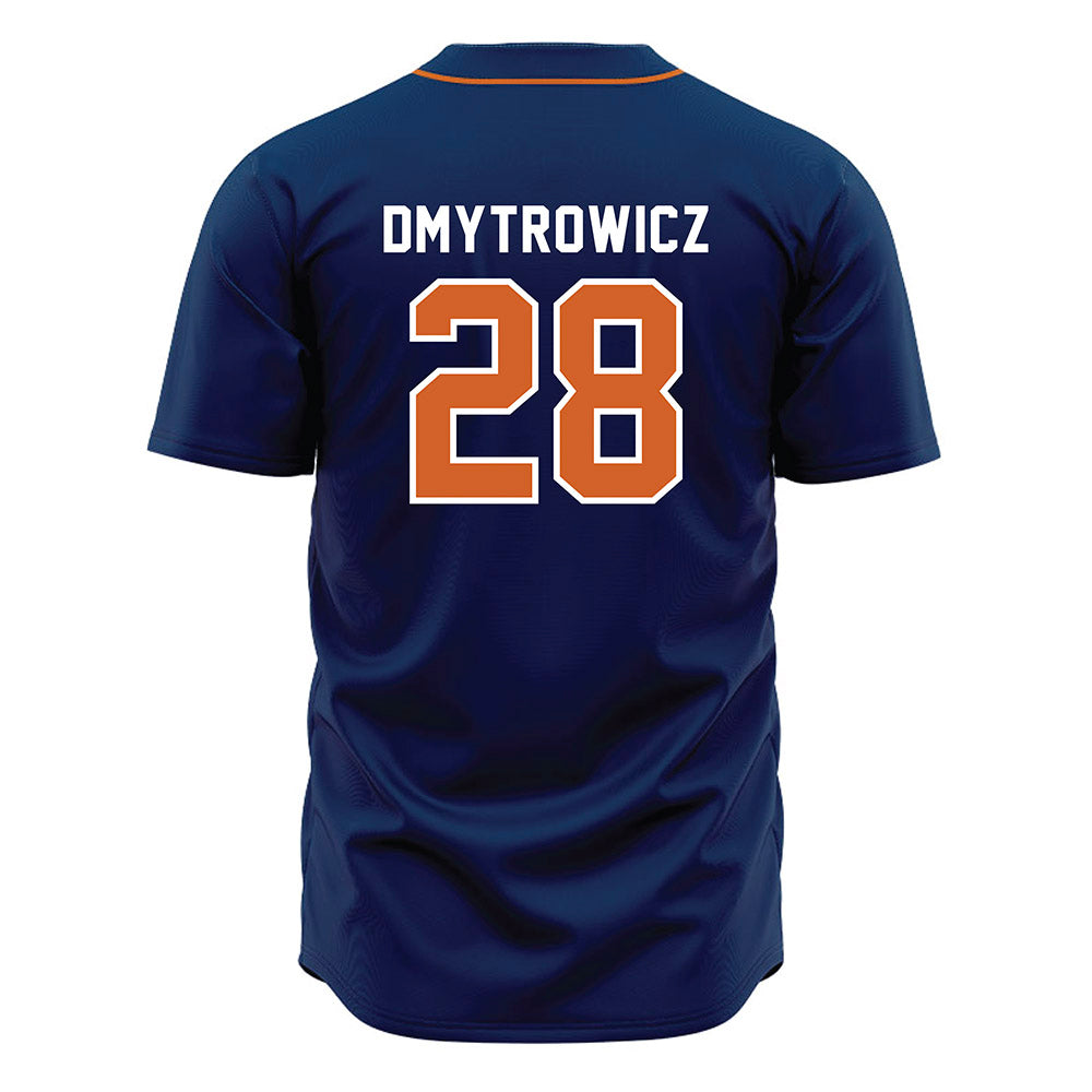 Wheaton IL - NCAA Baseball : Sean Dmytrowicz - Navy Jersey-1