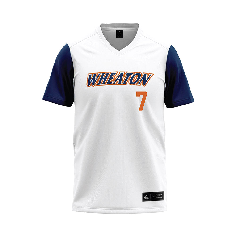 Wheaton IL - NCAA Baseball : Tyler Burr - White Baseball Jersey-0