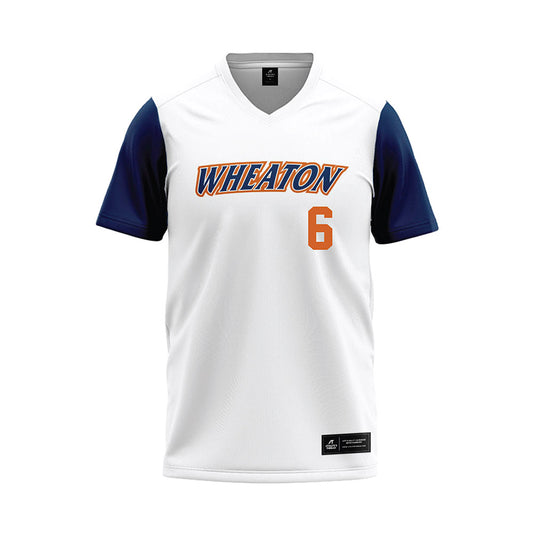 Wheaton IL - NCAA Baseball : Cole Daggett - White Baseball Jersey-0