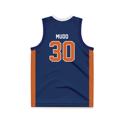 Wheaton IL - NCAA Men's Basketball : Cayden Mudd - Navy Basketball Jersey-1