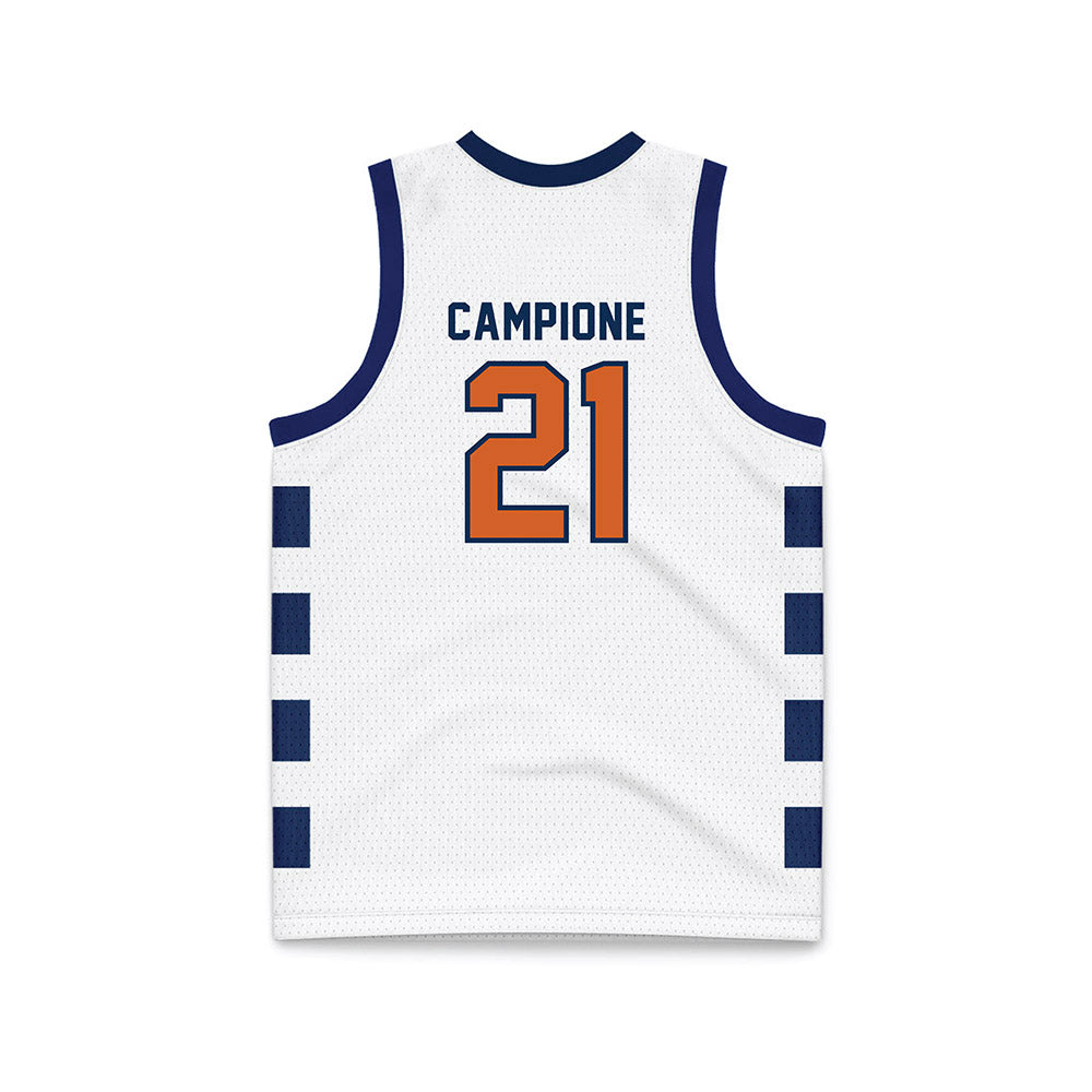 Wheaton IL - NCAA Men's Basketball : Matthew Campione - White Basketball Jersey-1