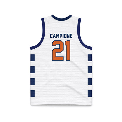 Wheaton IL - NCAA Men's Basketball : Matthew Campione - White Basketball Jersey-1