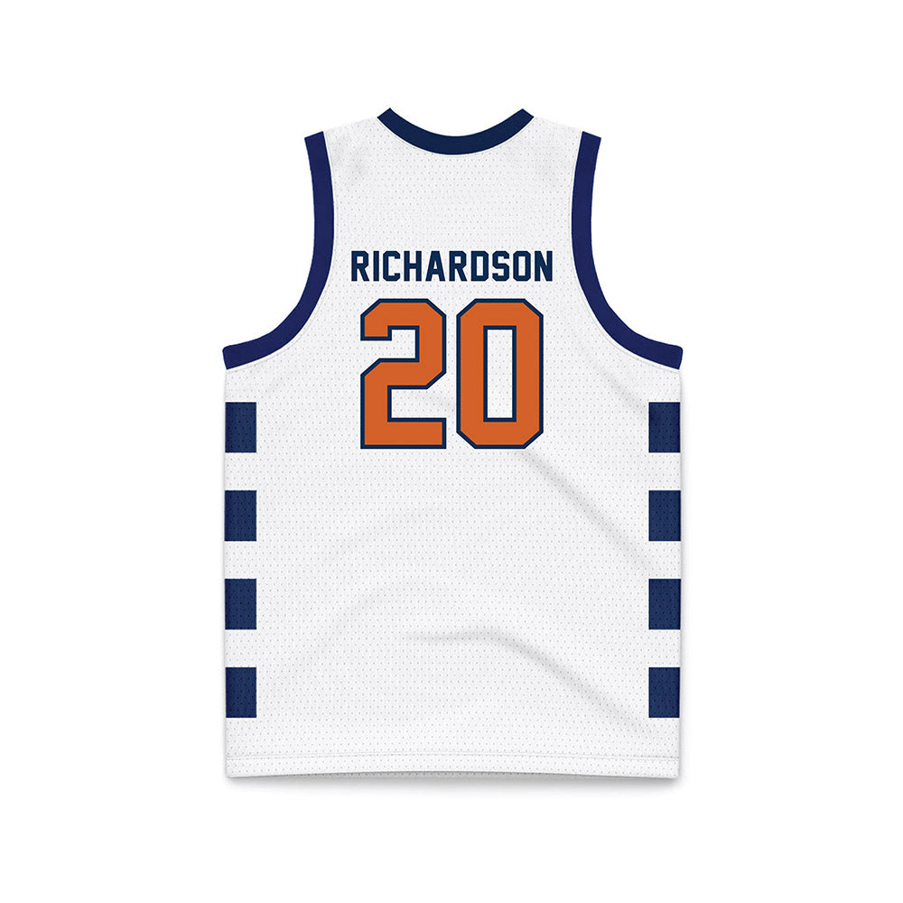 Wheaton IL - NCAA Men's Basketball : Soren Richardson - White Basketball Jersey-1