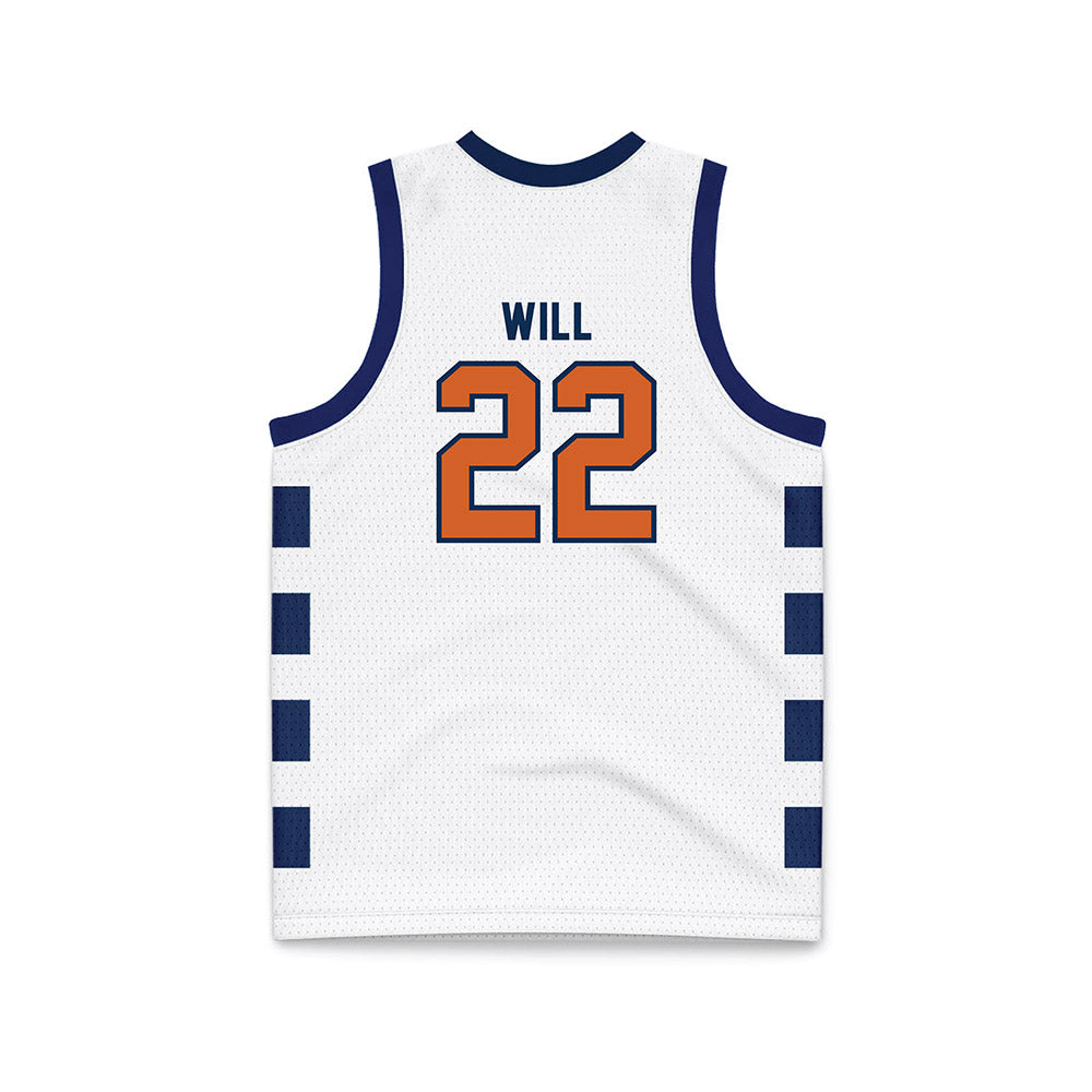 Wheaton IL - NCAA Men's Basketball : Eli Will - White Basketball Jersey-1