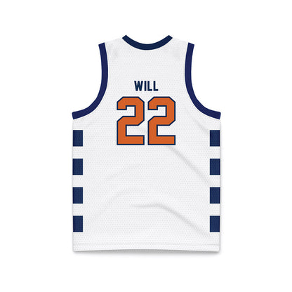 Wheaton IL - NCAA Men's Basketball : Eli Will - White Basketball Jersey-1