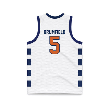 Wheaton IL - NCAA Men's Basketball : Noah Brumfield - White Basketball Jersey-1