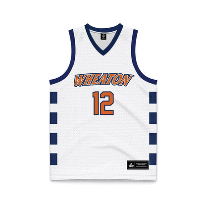 Wheaton IL - NCAA Men's Basketball : Devin Martin - White Basketball Jersey-0