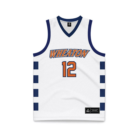 Wheaton IL - NCAA Men's Basketball : Devin Martin - White Basketball Jersey-0