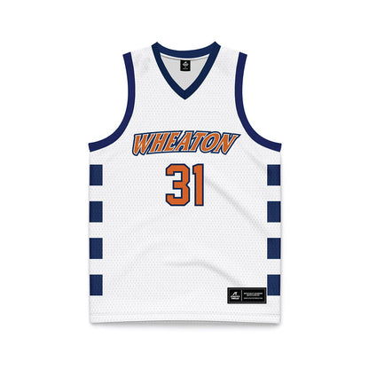 Wheaton IL - NCAA Men's Basketball : Jace Olson - White Basketball Jersey-0