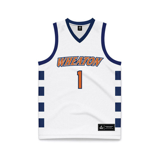 Wheaton IL - NCAA Men's Basketball : Christian Veirs - White Basketball Jersey-0
