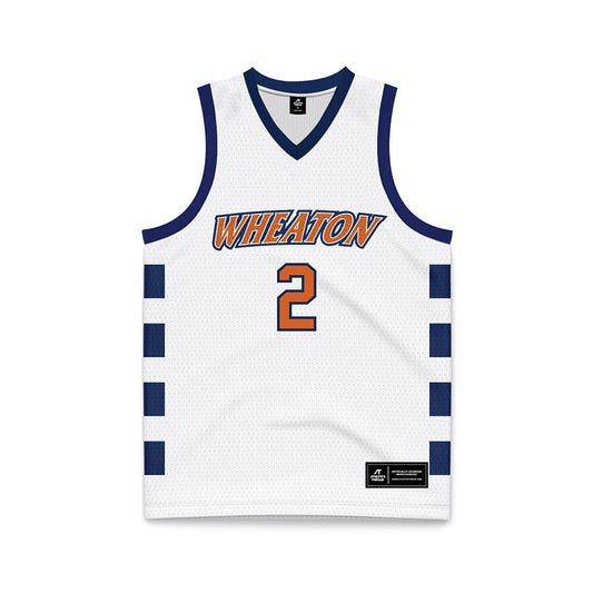 Wheaton IL - NCAA Men's Basketball : Cooper Starks - White Basketball Jersey-0