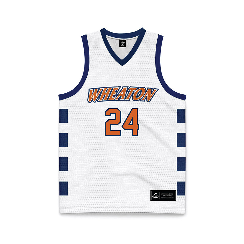 Wheaton IL - NCAA Men's Basketball : Samuel Joseph - White Basketball Jersey-0