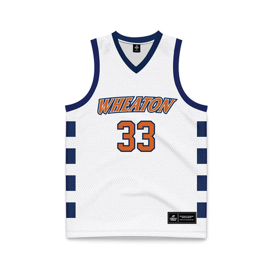 Wheaton IL - NCAA Men's Basketball : Noah Hedrick - White Basketball Jersey-0