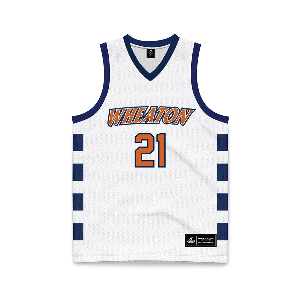 Wheaton IL - NCAA Men's Basketball : Matthew Campione - White Basketball Jersey-0