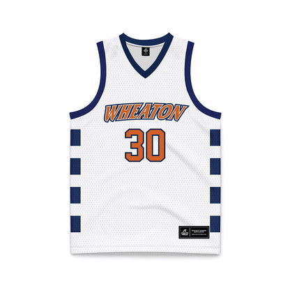 Wheaton IL - NCAA Men's Basketball : Cayden Mudd - White Basketball Jersey-0