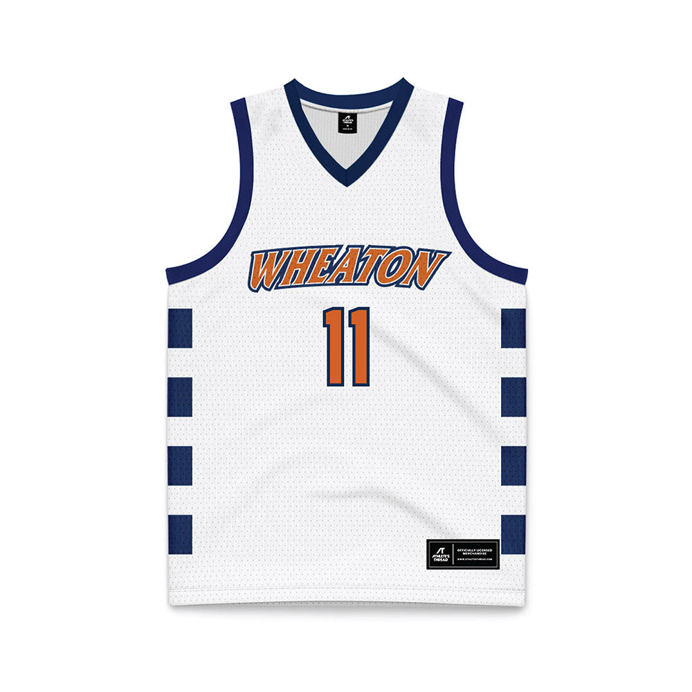 Wheaton IL - NCAA Men's Basketball : Ty Ferguson - White Basketball Jersey-0