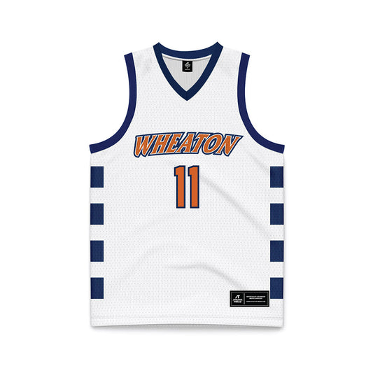 Wheaton IL - NCAA Men's Basketball : Ty Ferguson - White Basketball Jersey-0
